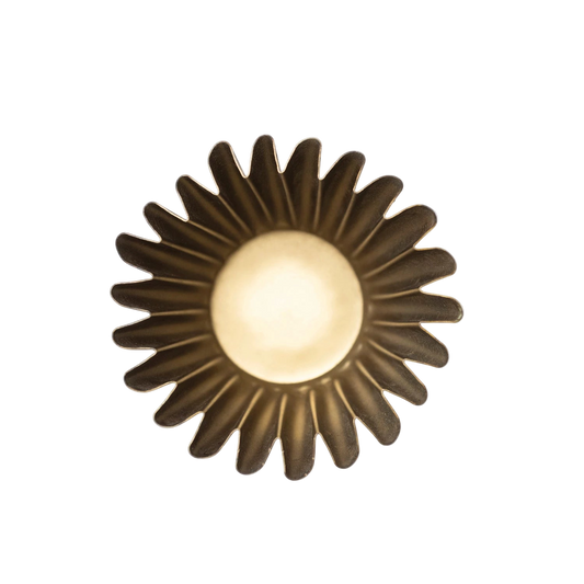 Fluted Brass Planter