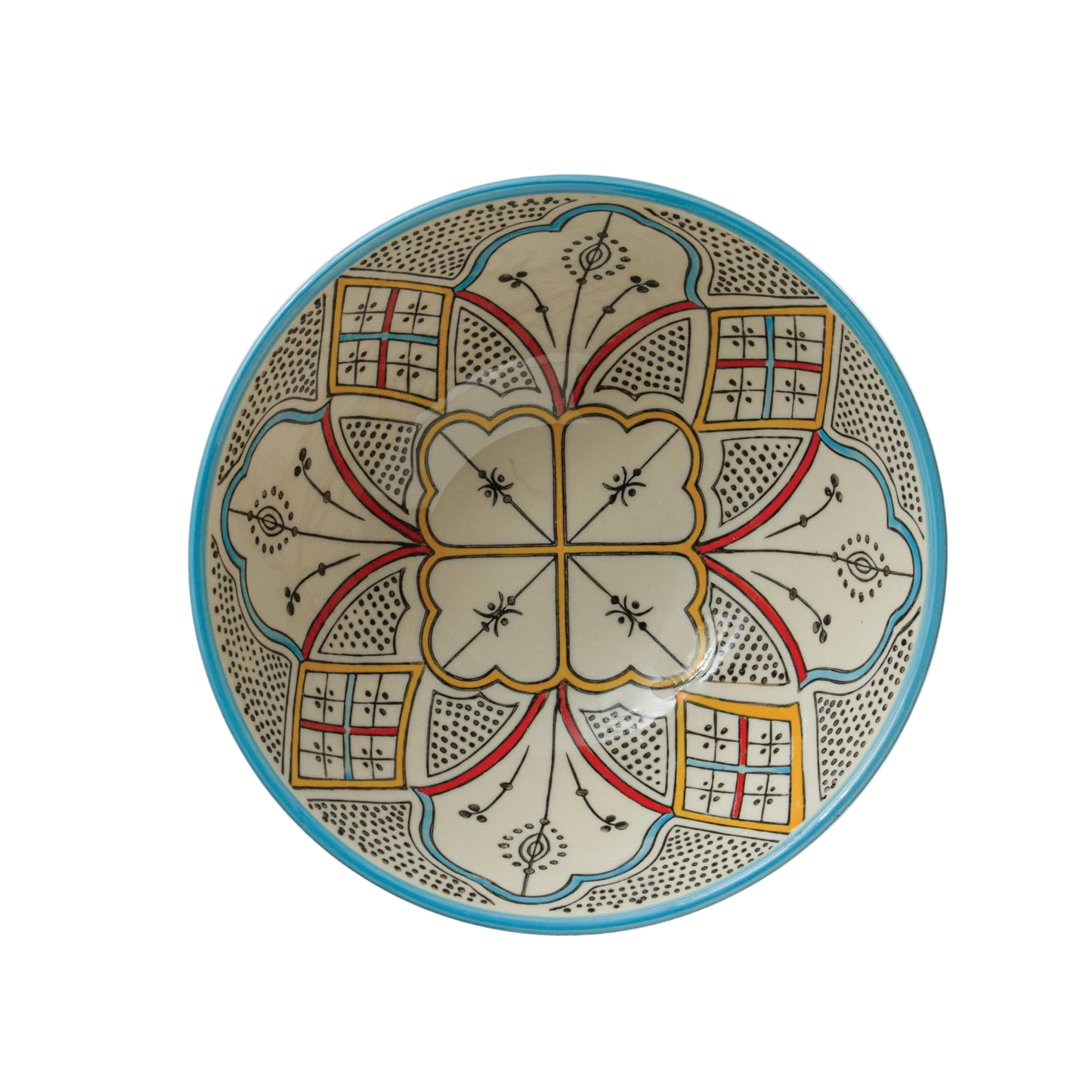 Hand-Painted & Patterned Stoneware Bowl