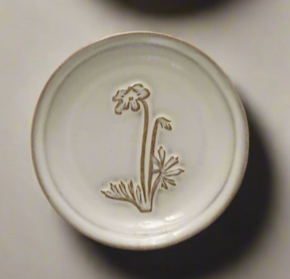 Embossed Botanical Stoneware Plates