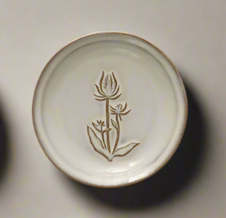 Embossed Botanical Stoneware Plates