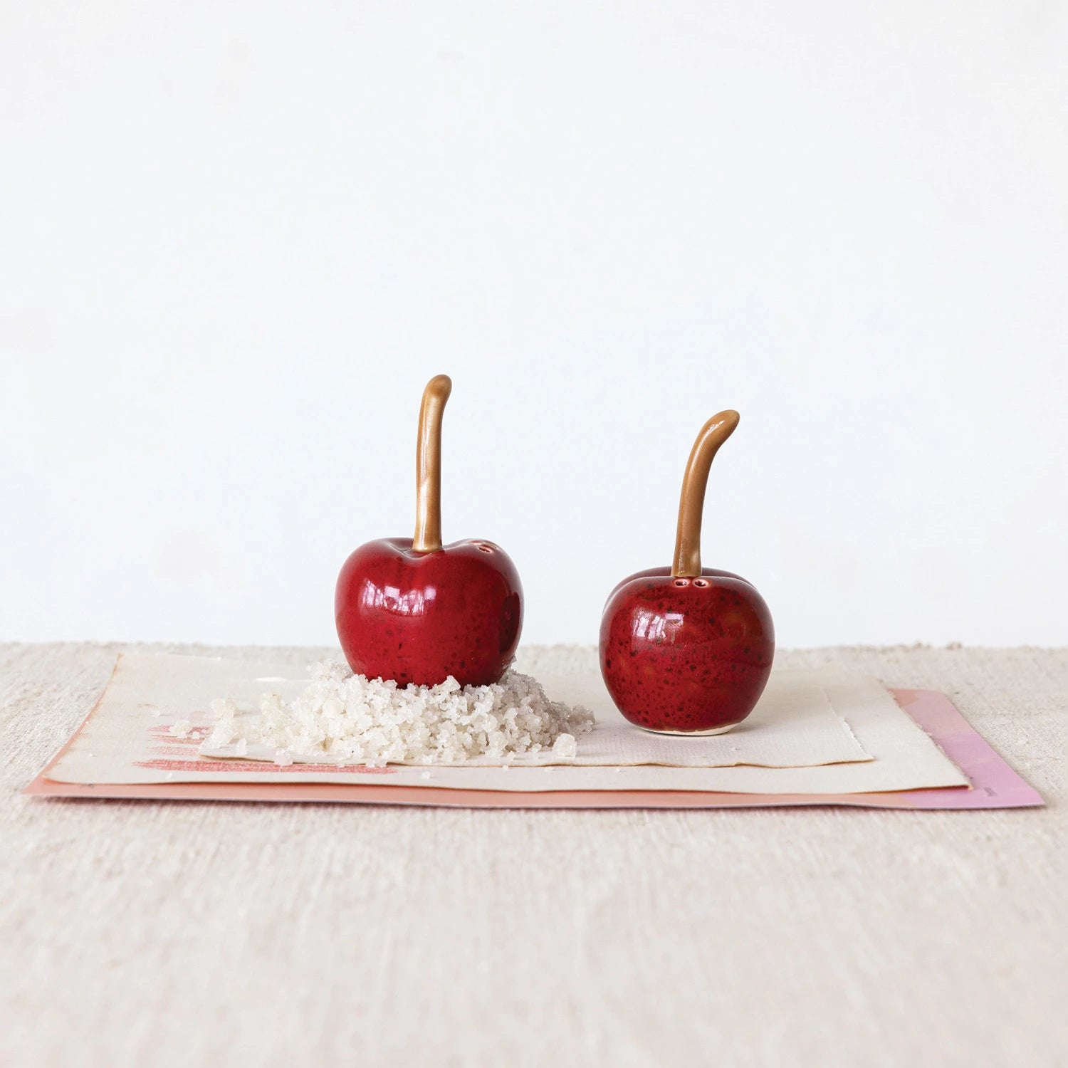 Cherry Shaped Salt & Pepper Shakers