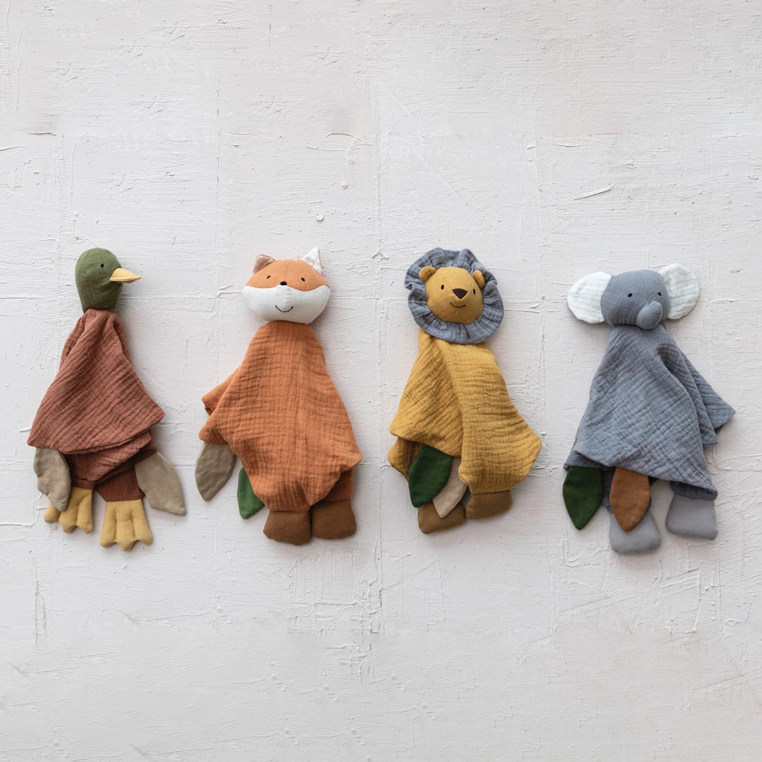 Cotton Plush Animal Snuggle -- 4 Styles
