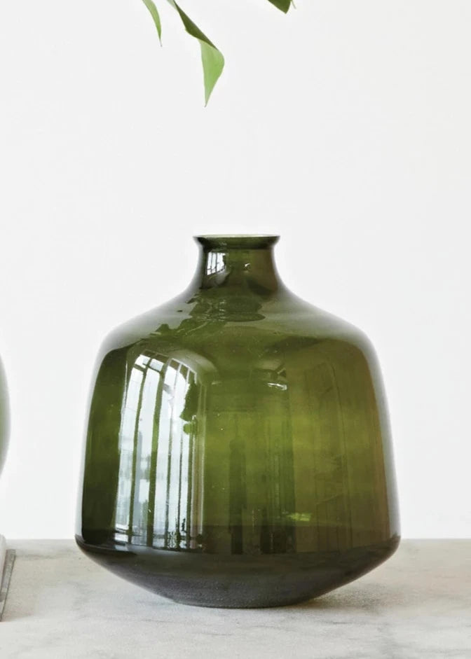 Glass Vase, Green