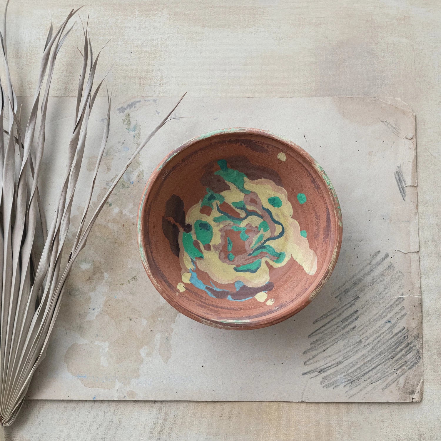 Impressionism Terracotta Bowl