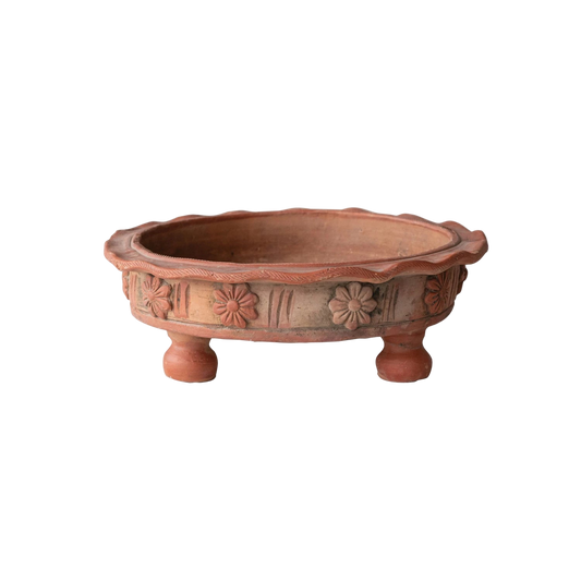 Ruffled Footed Low Bowl