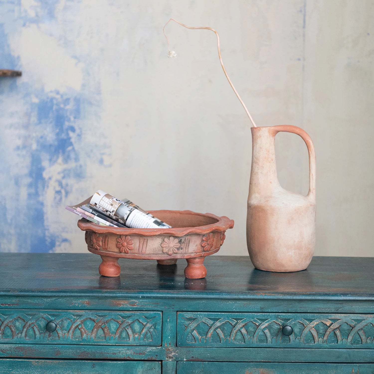 Ruffled Footed Low Bowl