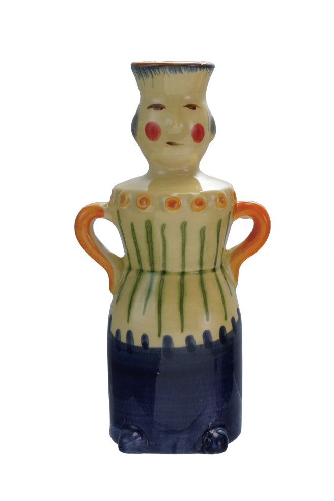 Stoneware Woman Shaped Taper Holder - 2 Styles