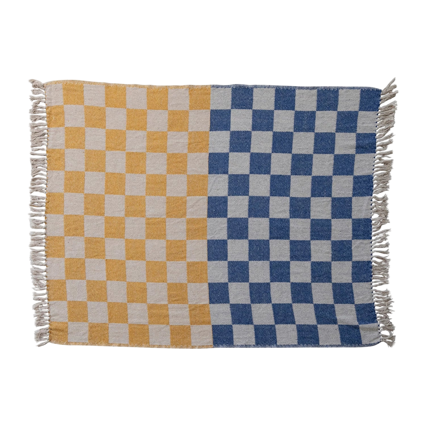 Two-Toned Checked Throw
