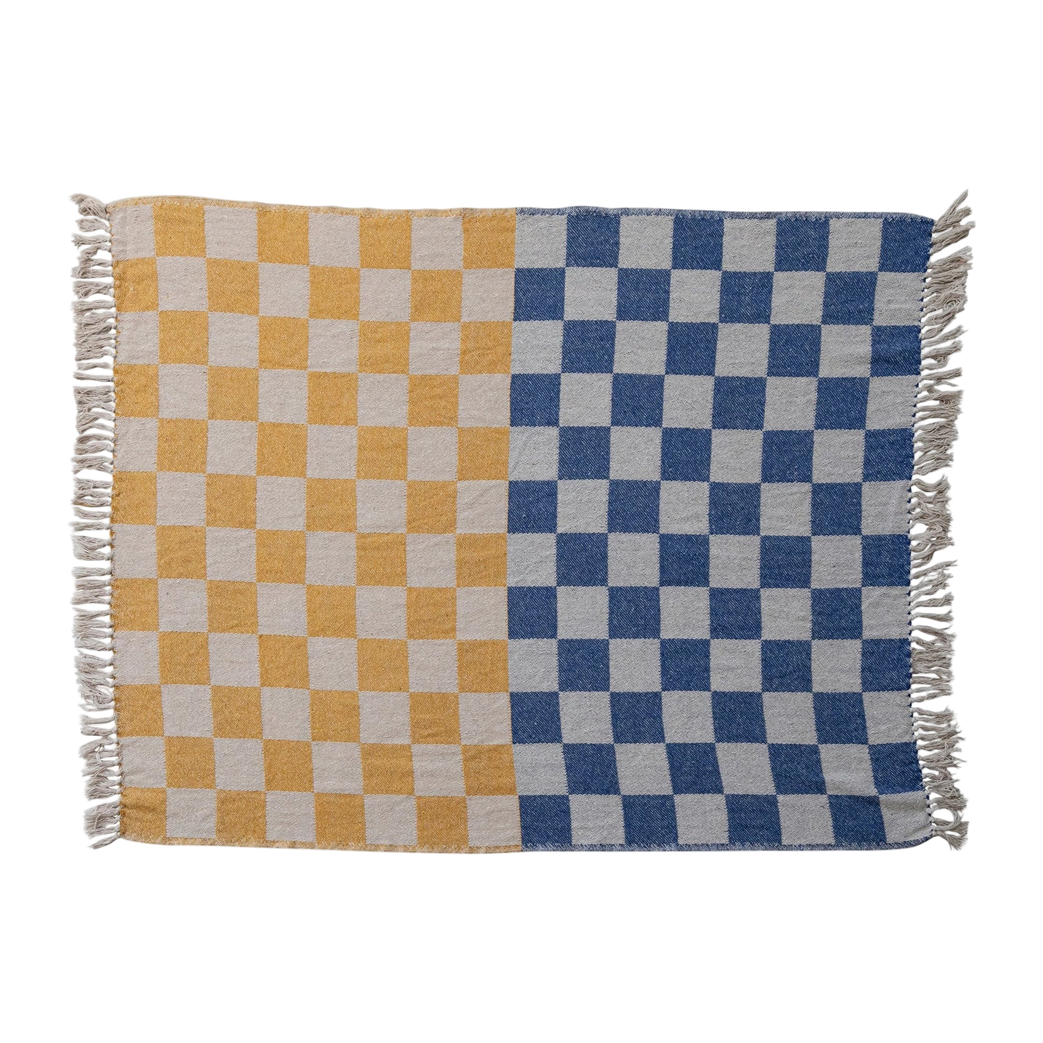 Two-Toned Checked Throw