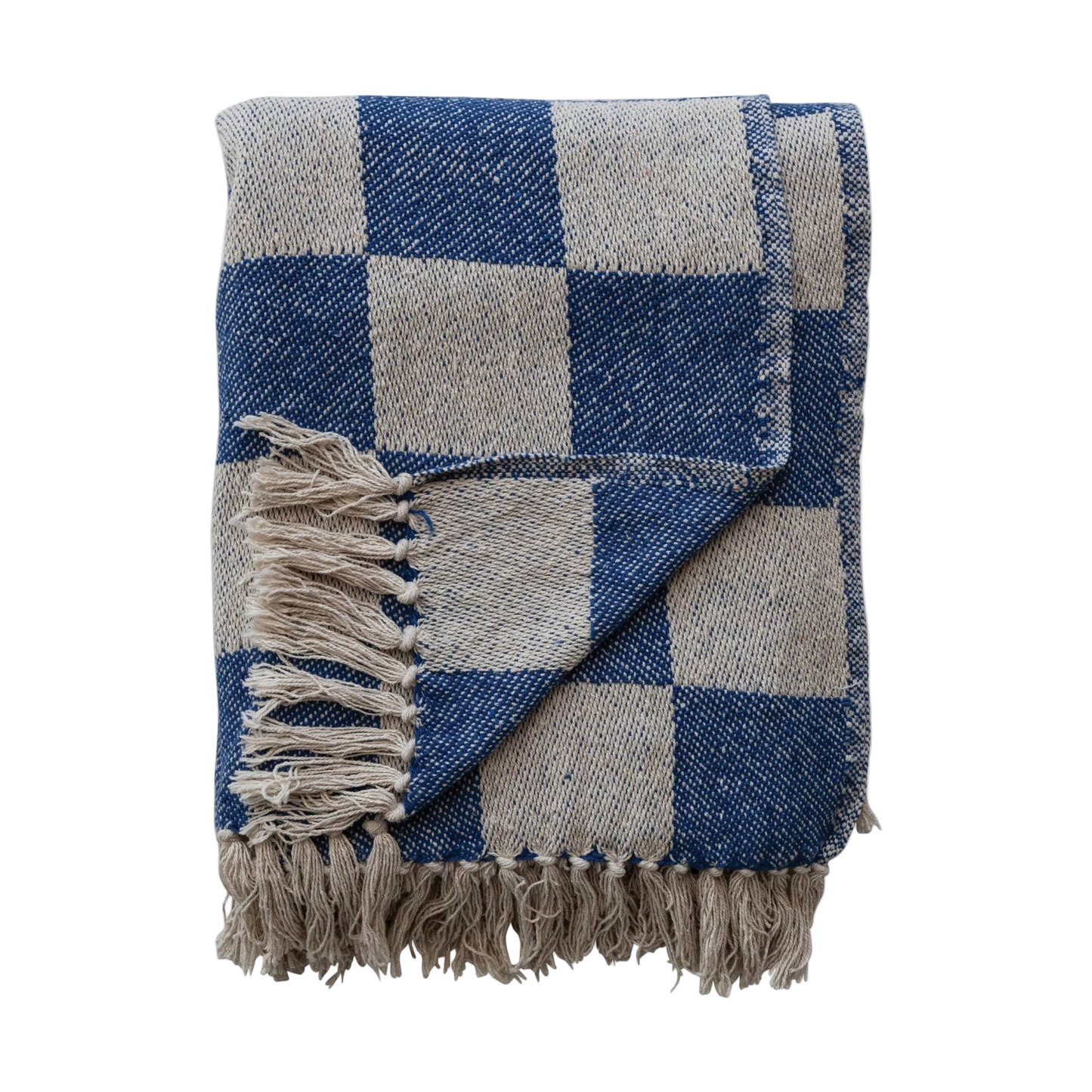 Two-Toned Checked Throw
