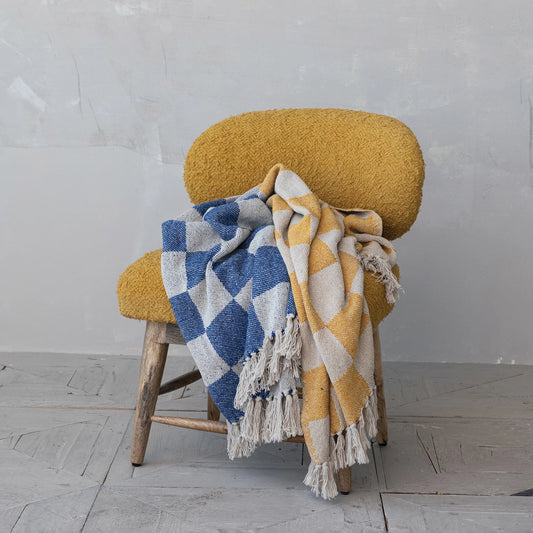 Two-Toned Checked Throw
