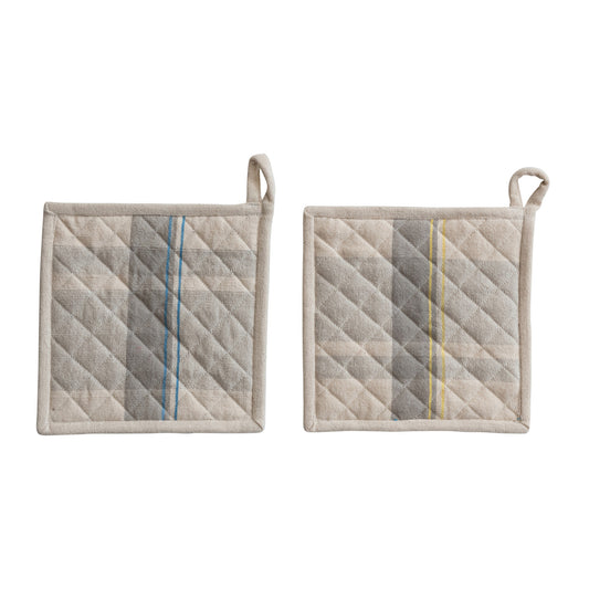 Quilted Pot Holder - 2 Colors