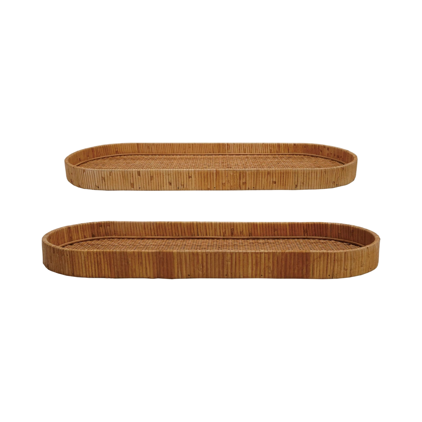 Oval Rattan Trays - 2 sizes