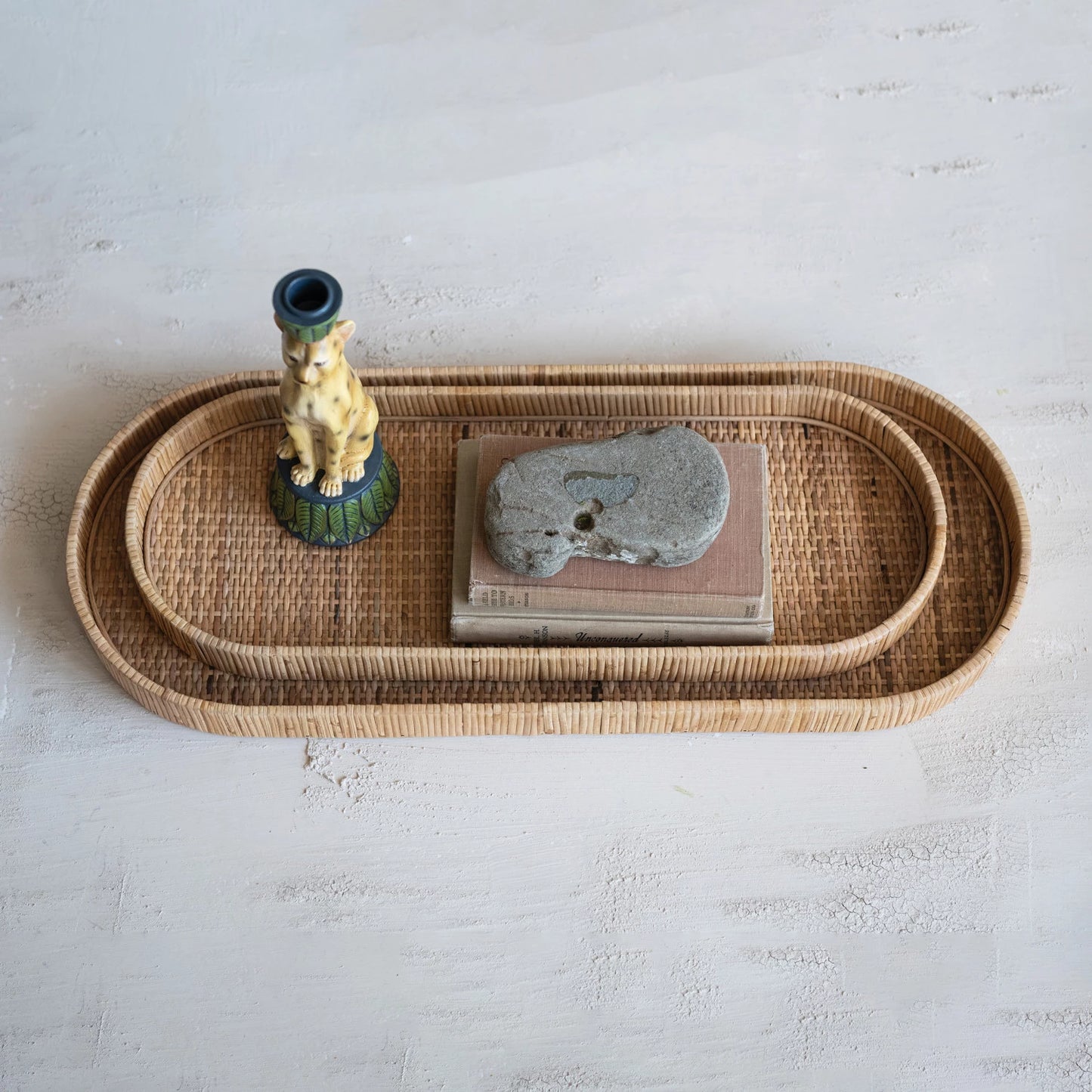 Oval Rattan Trays - 2 sizes
