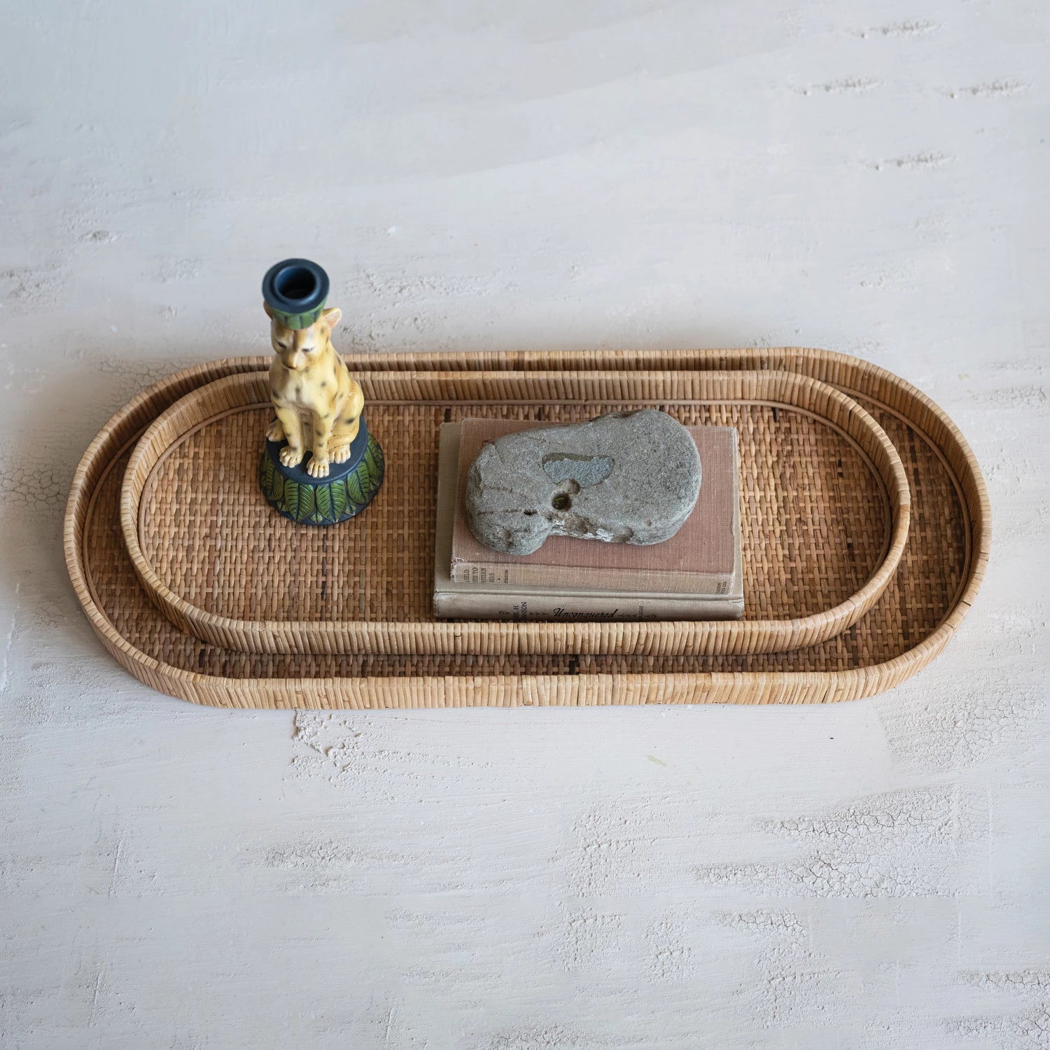 Oval Rattan Trays - 2 sizes