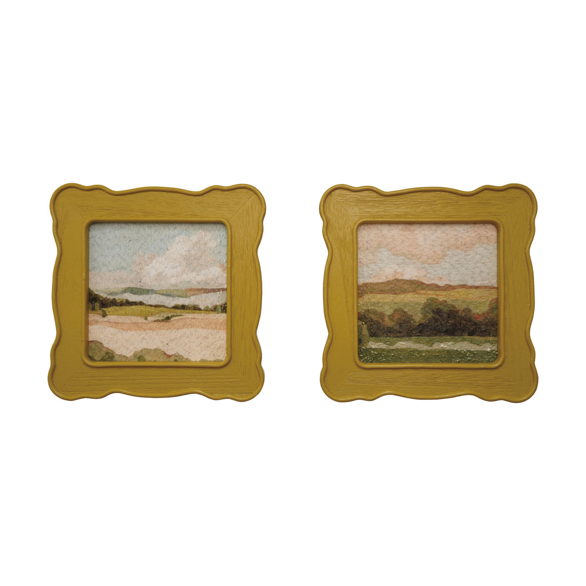 Scalloped Framed Art - 2 Styles