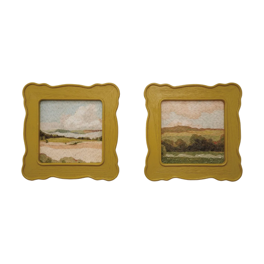 Scalloped Framed Art - 2 Styles
