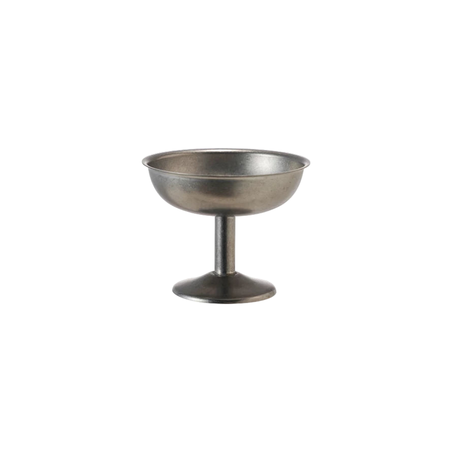 Brushed Pewter Footed Coupe Glass - 2 sizes