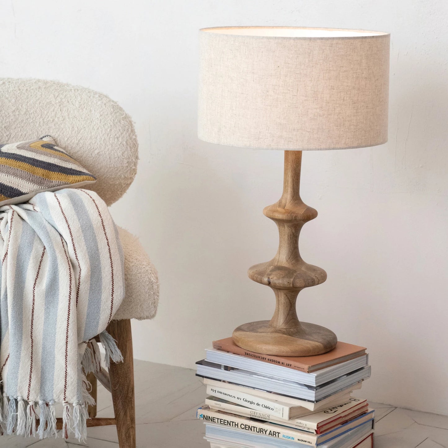 Woven Striped Throw w/ Fringe