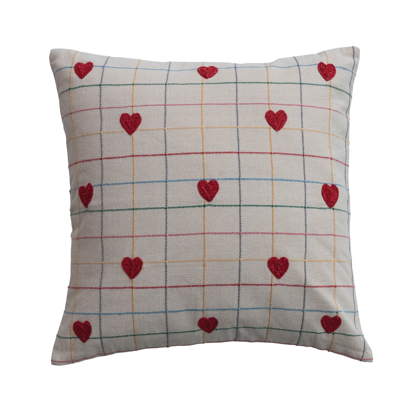 Embroidered Heart Pillow