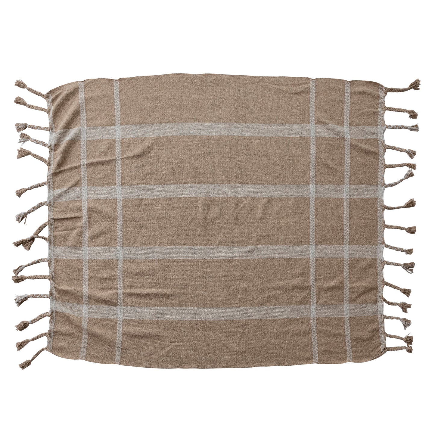 Brown/Tan Fringe Throw