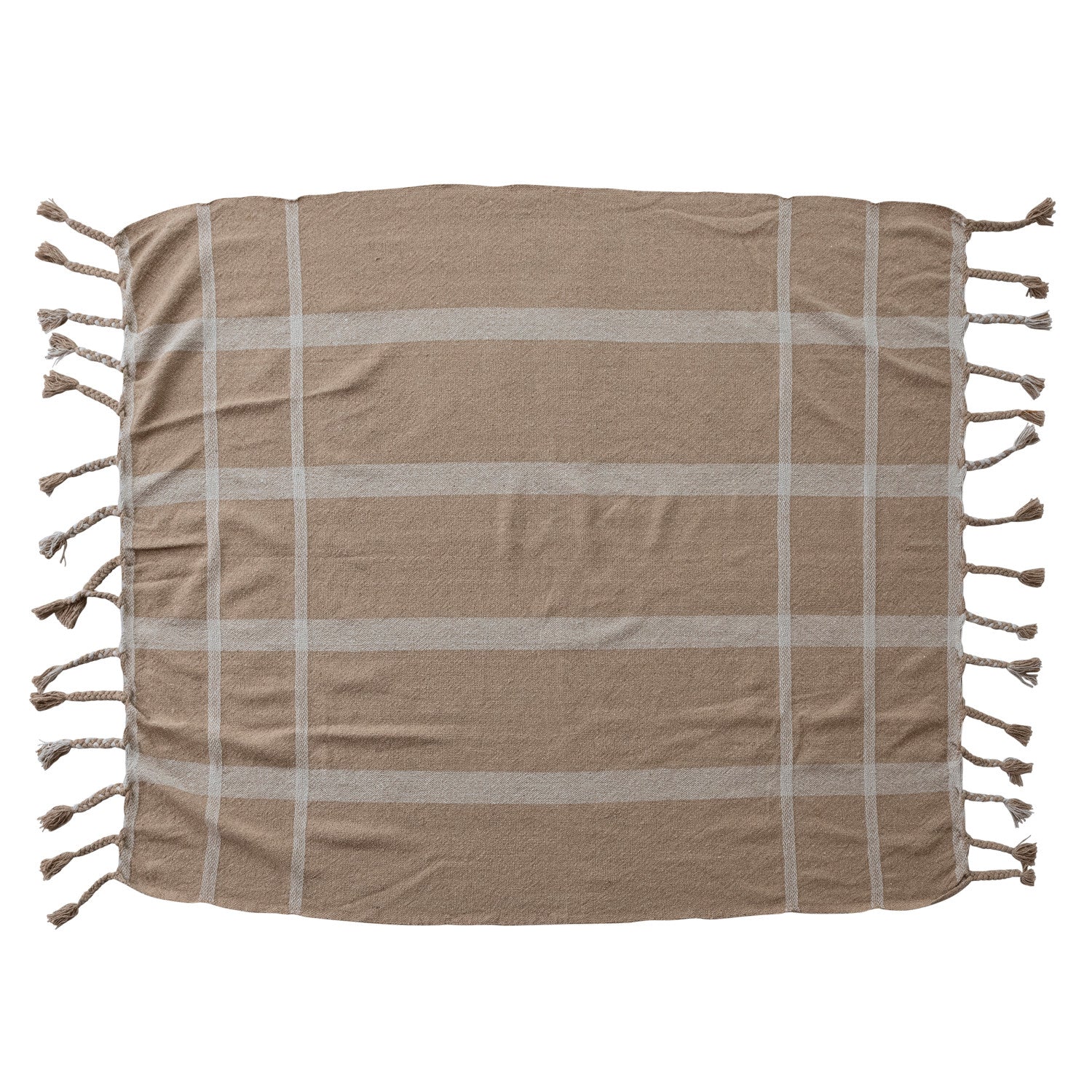 Brown/Tan Fringe Throw