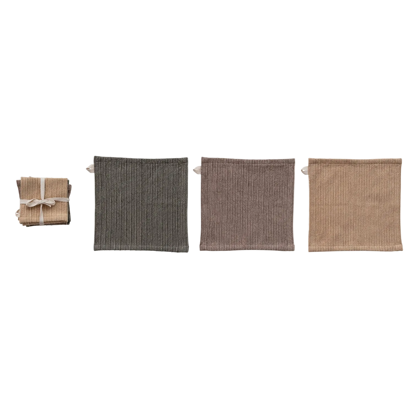 Stonewashed Cotton Dish Cloths - Set of 3