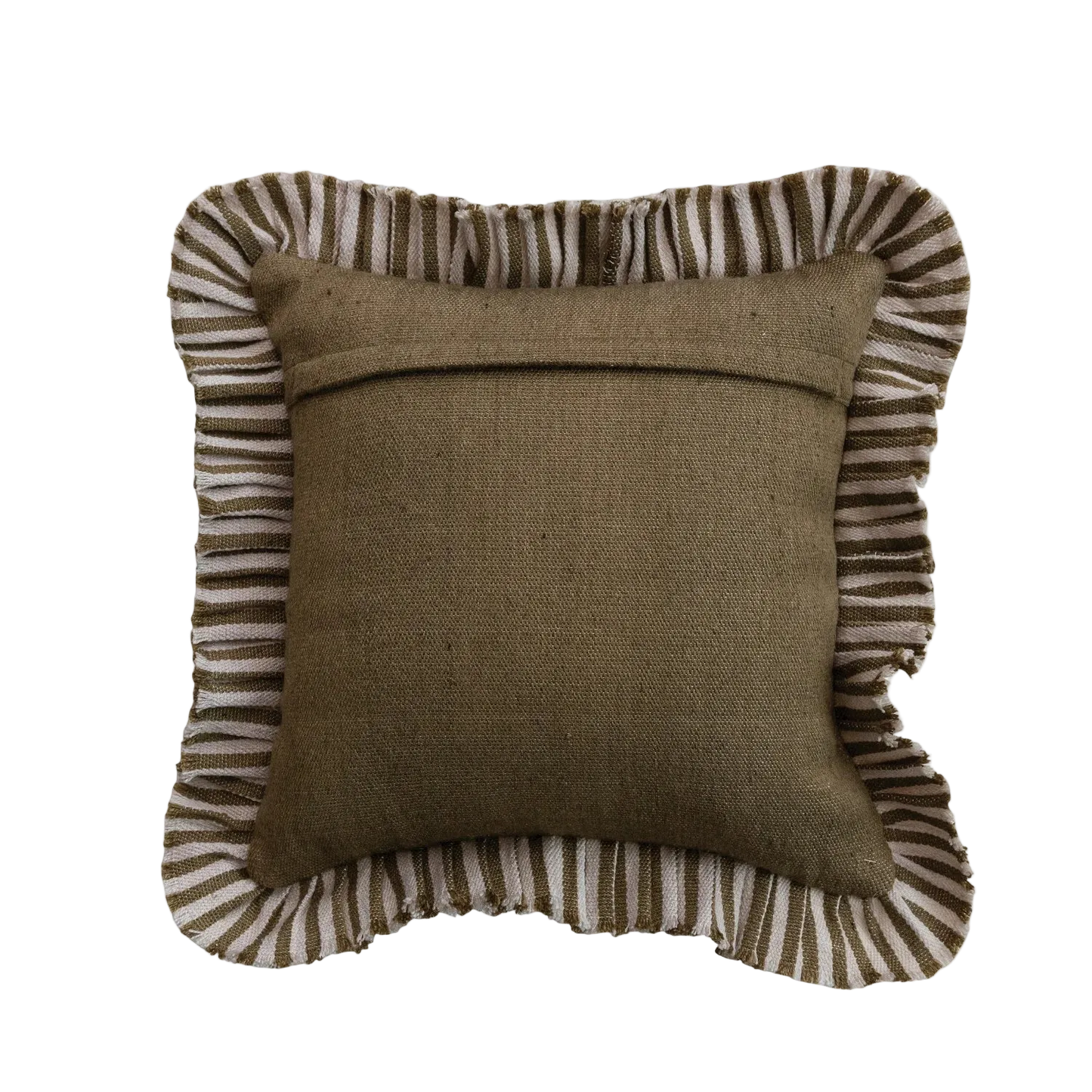 Stripes & Ruffle Indoor/Outdoor Pillow