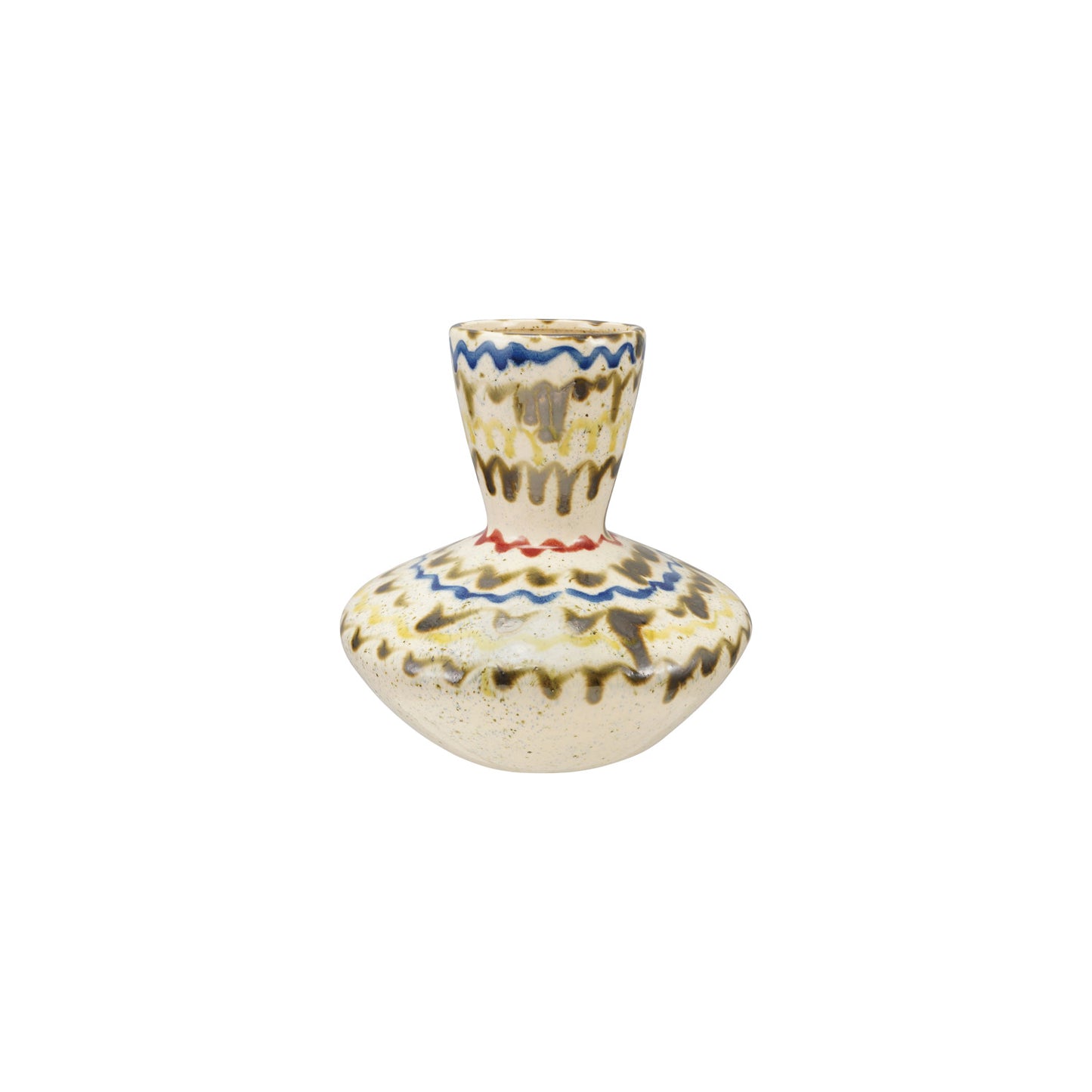 Hand-Painted Stoneware Vase