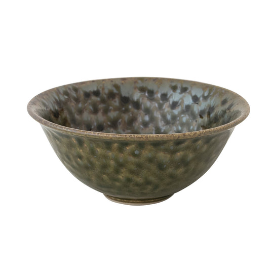 Stoneware Bowl, Green (Each One Will Vary)