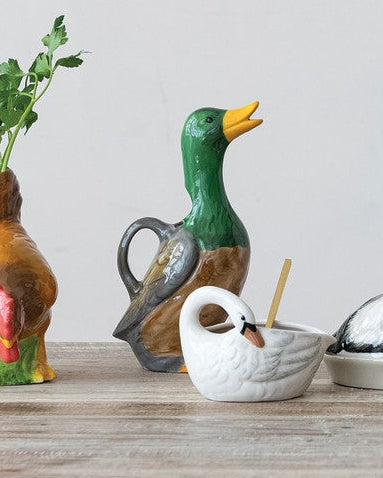 Stoneware Duck Pitcher