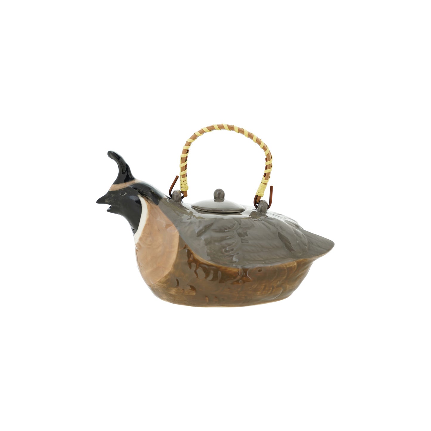 Hand-Painted Quail Teapot