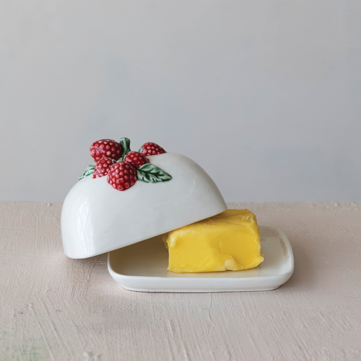 Raspberry Butter Dish