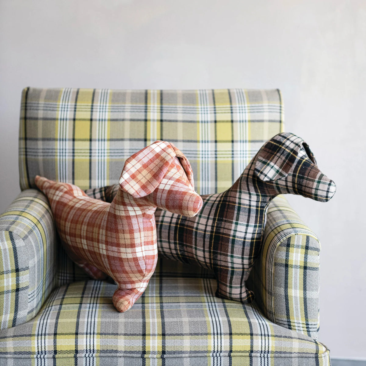 Plaid Dog Pillows - 2 Colors