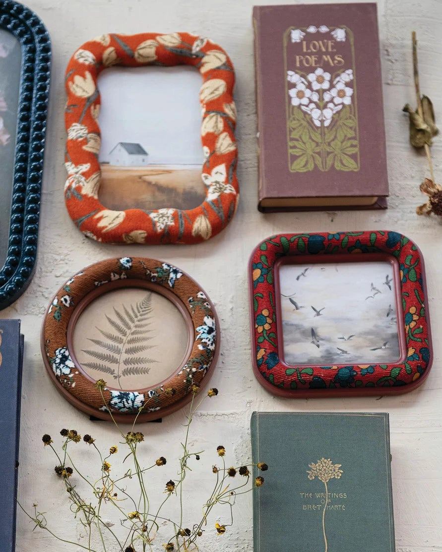 Photo Frame with Floral Fabric