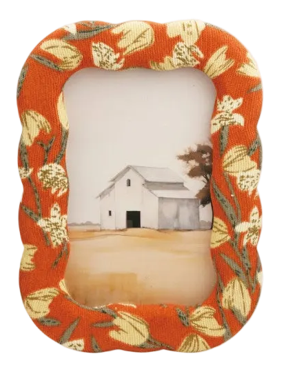 Photo Frame with Floral Fabric
