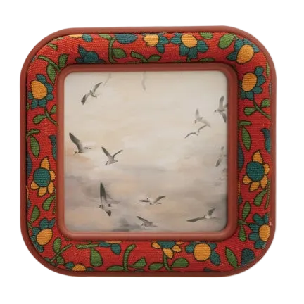 Photo Frame with Floral Fabric