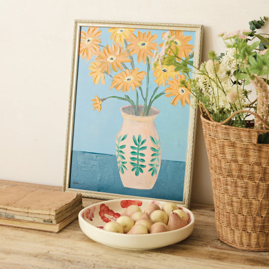 Hand-Painted Flowers Artwork