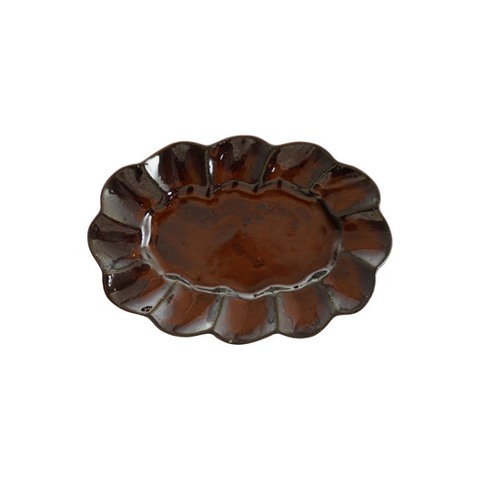 Stoneware Scalloped Plate