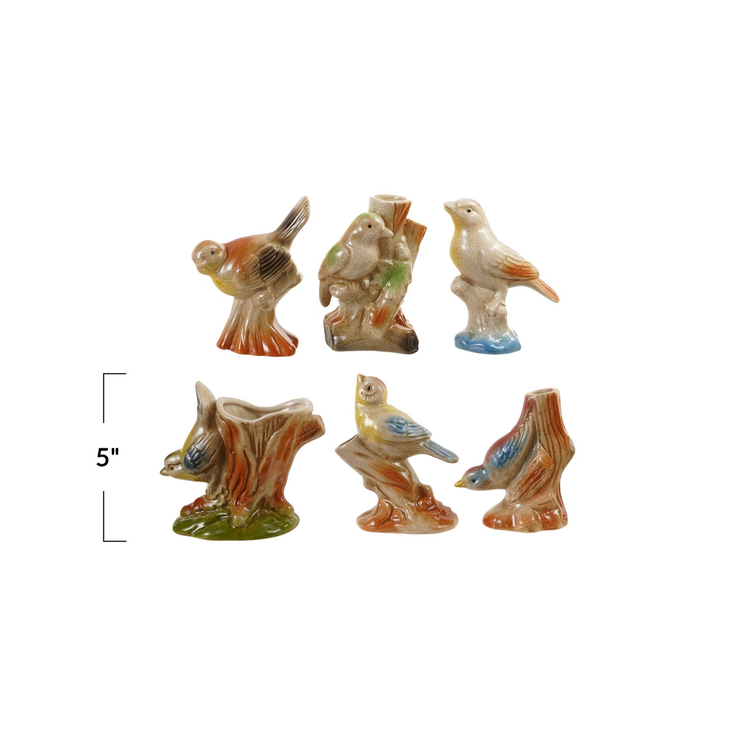 Vintage Reproduction Bird Vases