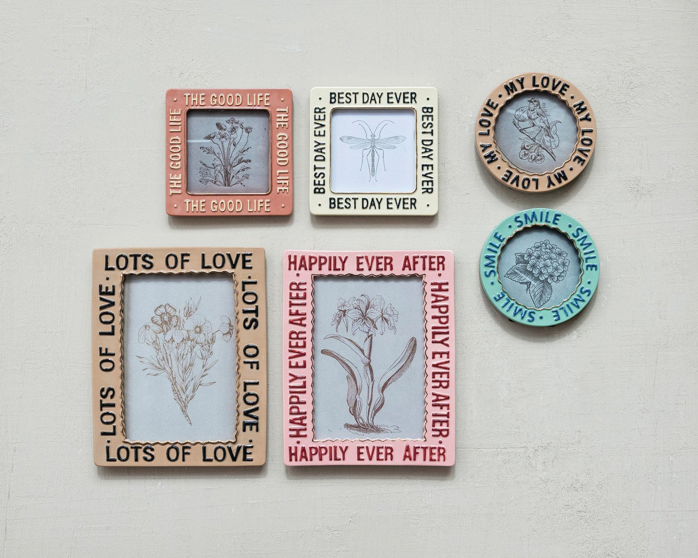 Hand-Painted Ceramic Photo Frame - 4 Styles