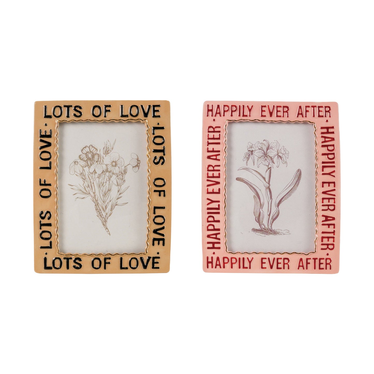 Hand-Painted Ceramic Photo Frame - 2 Styles