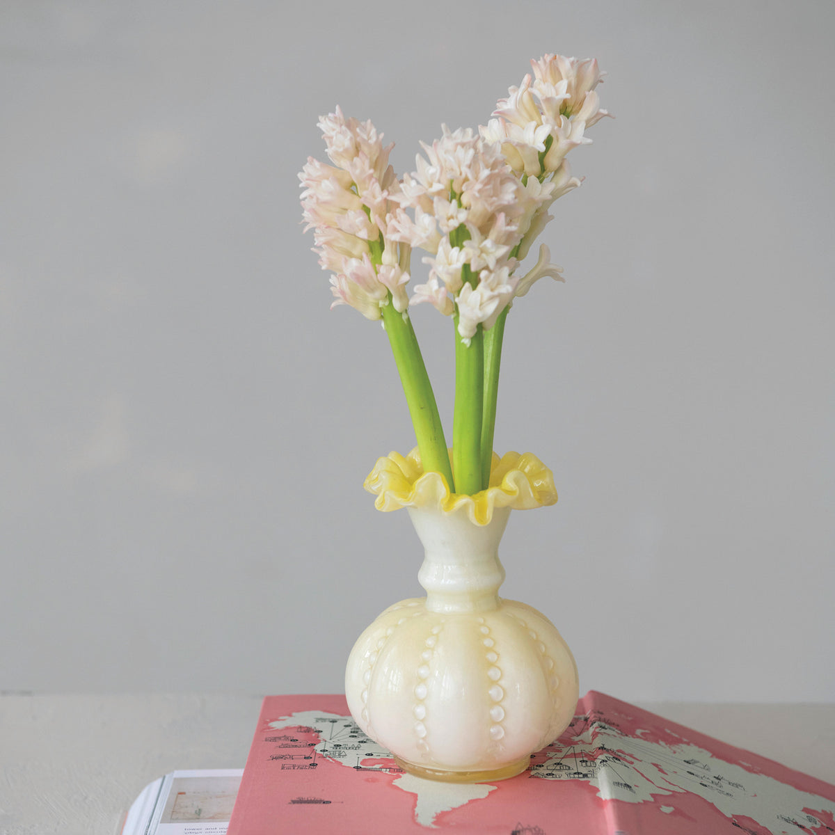 Yellow Ruffled Vase