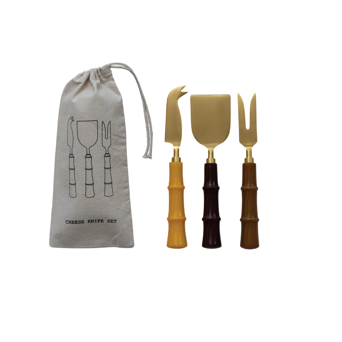 Bamboo Cheese Knives - Set of 3