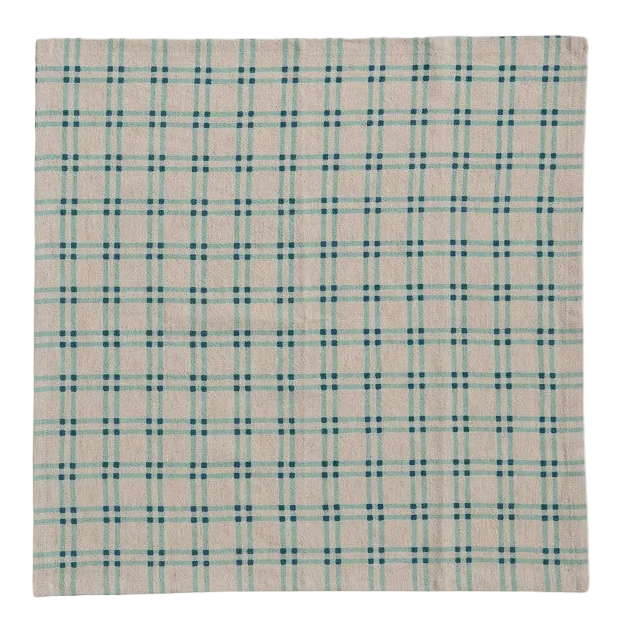 Cotton Napkins with Grid Pattern - 4 Colorways