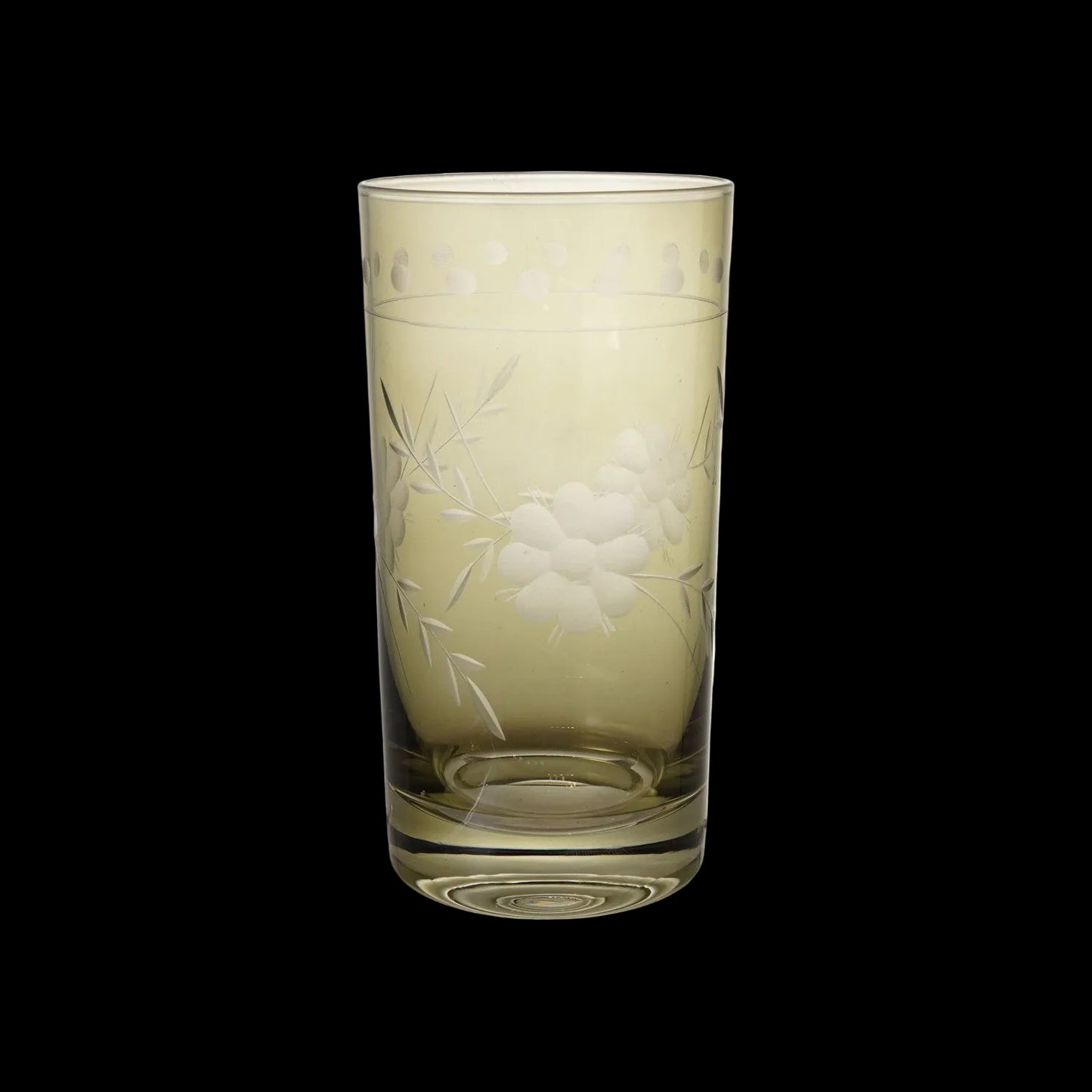 Green Etched Glass