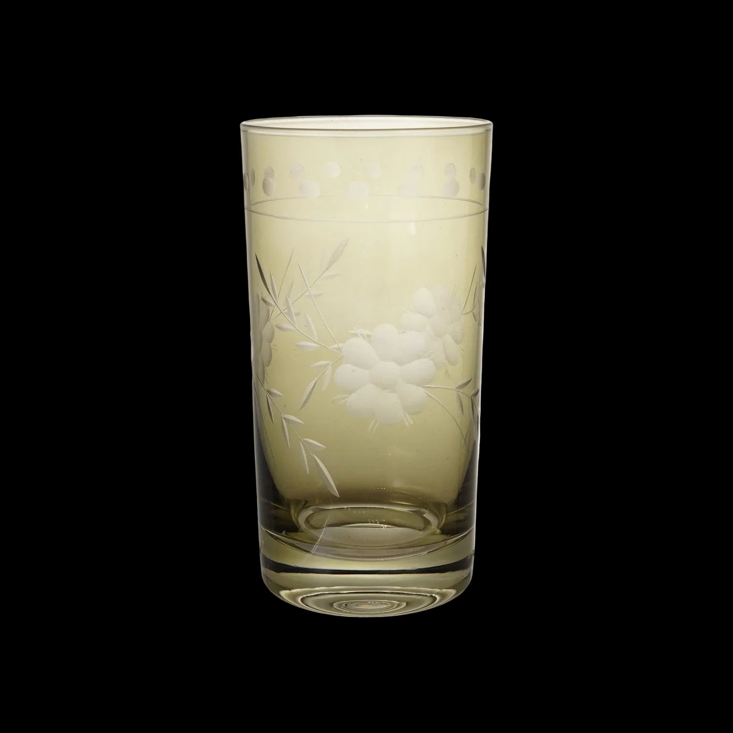 Green Etched Glass