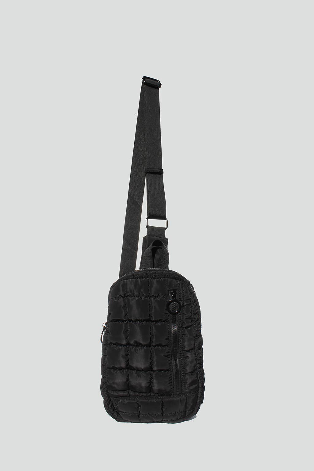 Nevaeh Nylon Quilted Sling Bag: Slate