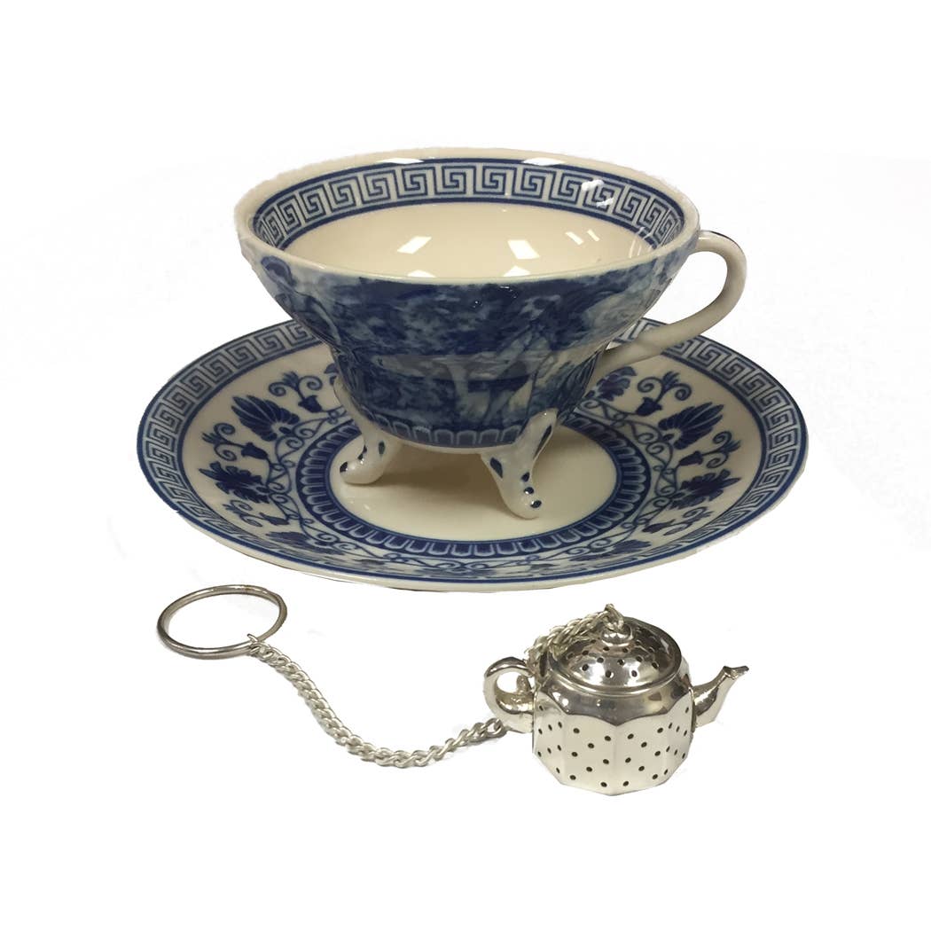 Silver-Plated Tea Kettle Loose Leaf Tea Strainer | Teaware