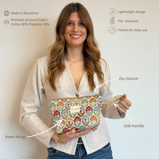 Large Makeup Bag in Flora